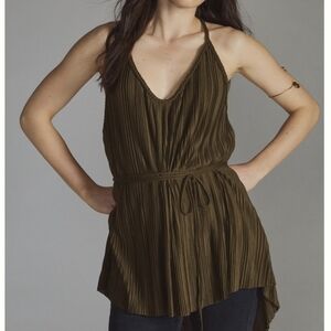 Anthropologie Moss Braided Goddess Halter Top Size Small